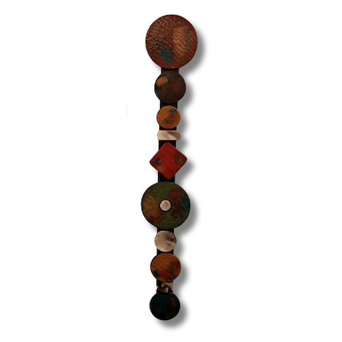 Click to view detail for RC-041 Ceramic Wall Relief Circle Sticks with Single Square $214